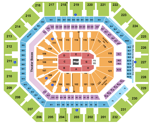 PHX Arena Shane Gillis Seating Chart
